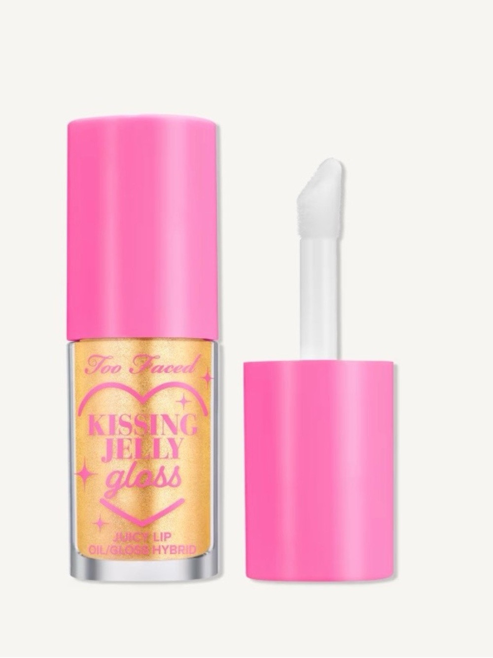 Too Faced Kissing Jelly Gloss - Gold with Pink Cap